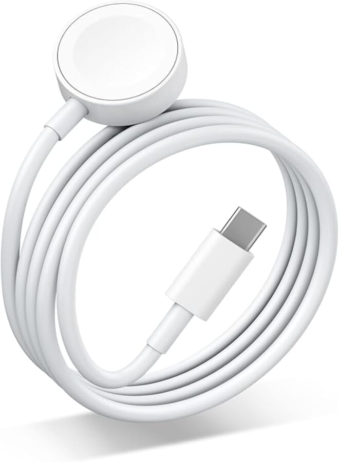 Vertebraid Fast Charging USB C Watch Charger Cord Compatible for Apple Watch, Magnetic Watch Charging Cable Compatible for Watch Series 9/8/7/Ultra/Ultra2/SE2/6/5/4/3/2/1/SE1, Type C Cord, 4.9ft